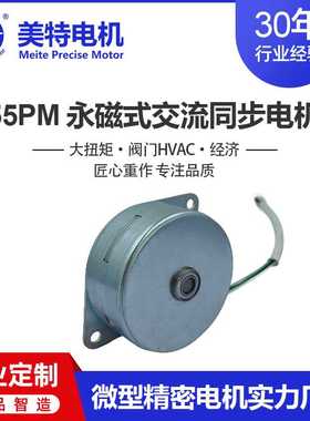 交流同步电机55KTY同步电机爪极式永磁电机大扭矩正反转电容纯铜