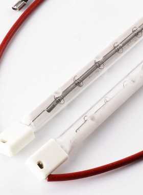 跨境 红外线半镀白卤素石英灯管 2KW355MM烘干机隧道炉加温灯管