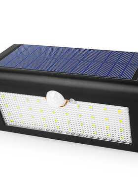 厂家直销太阳能灯户外感应壁灯38LED超亮庭院灯家用室外路灯