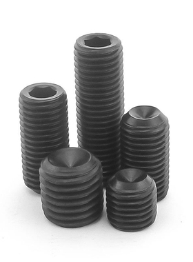 12.9级公制机米螺丝 无头螺丝 凹端 螺纹M3*3 4 5 6 8 10