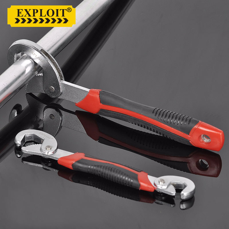 万能扳手多功能万用活动板子活口板手快速开口管钳工具套装搬手