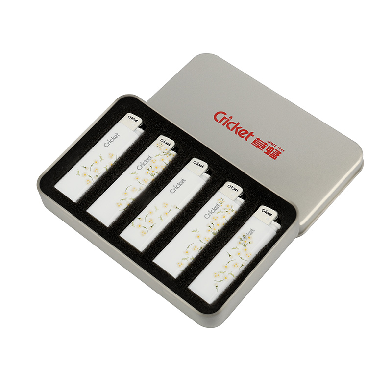 纯白小雏菊草蜢cricket打火机