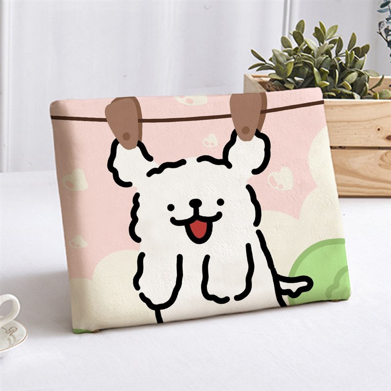 线条小狗卡通可爱慢回弹方形记忆棉坐垫芯海绵椅U子垫子方垫椅垫