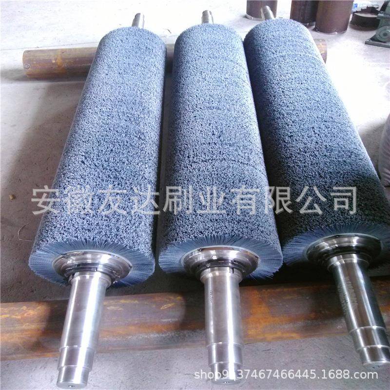 磨料丝工业毛刷辊工业钢丝刷剥漆刷滚筒钢丝刷防水耐磨高效