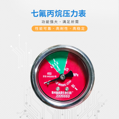柜式七氟丙烷系统气体灭火器压力表2.5Mpa4.2MpaIG541驱动瓶压力