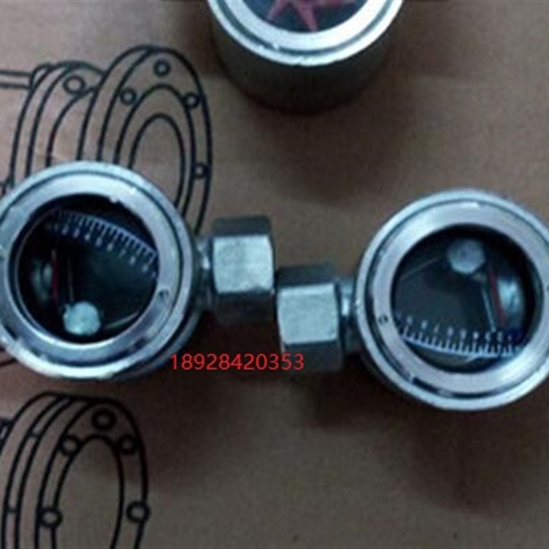 不锈钢挡板水流指示器 玻璃带刻度显示观察器 视窗 视镜 DN15 1/2