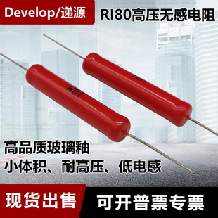 RI80大红袍玻璃釉高频高压无感电阻5W10W20W50W100W 500K1M3M5M2G