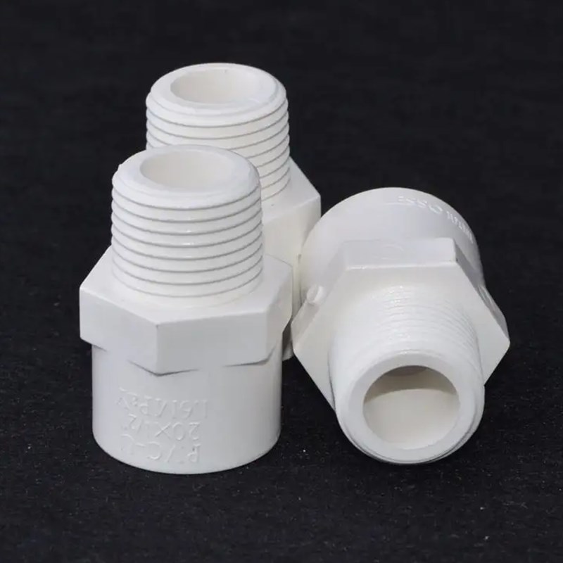 联塑PVC外牙直通 给水配件外丝直接 外牙转接头20*4分 25*6分