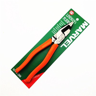 日本玛宝多用电缆钳多功能电工钳老虎钳平口钳钢丝钳剪钳MVA-200