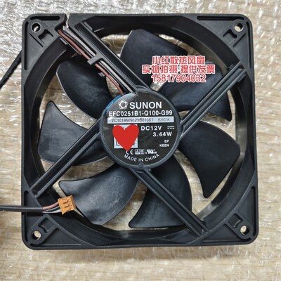 EFC0251B1-Q100-G99 全新SUNON 12V 3.44W 12CM 12025 双滚珠风扇