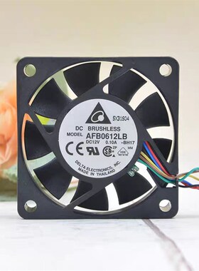台达 6CM AFB0612LB 12V 0.10A 6015 PWM 温控 主板CPU 静音 风扇