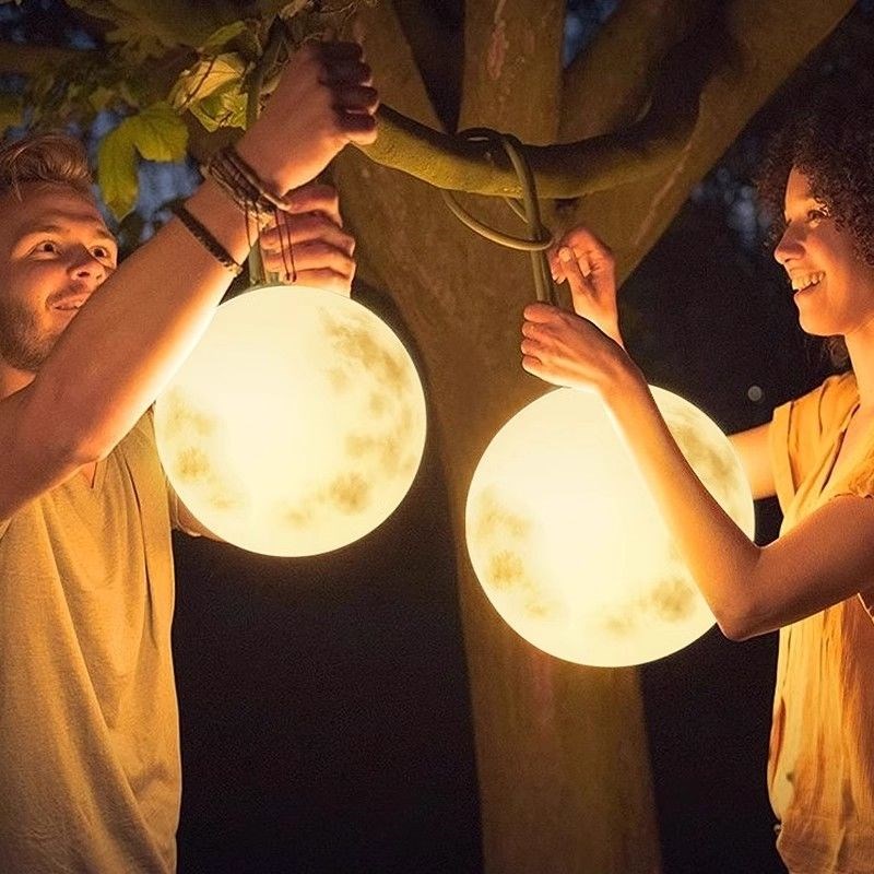 户外月球吊灯庭院花园氛围挂树灯景区售楼部装饰景观灯防水月亮灯