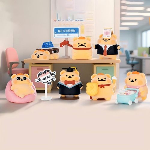 正版Plzdot小熊虫”这像话吗“系列盲盒mini公仔桌面摆件潮玩礼物