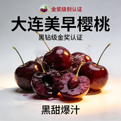 大连美早樱桃新鲜现摘脆甜多汁