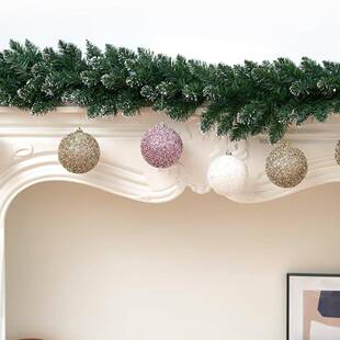 鸿程 2.7米圣诞藤条加密PVC圣诞节装饰品扶手栏杆圣诞装饰藤条