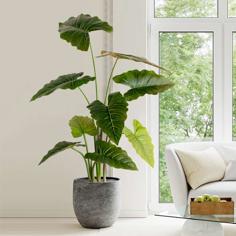 仿真绿植盆栽假植物萨利安彩虹树室内客厅轻奢落地装饰盆景摆件