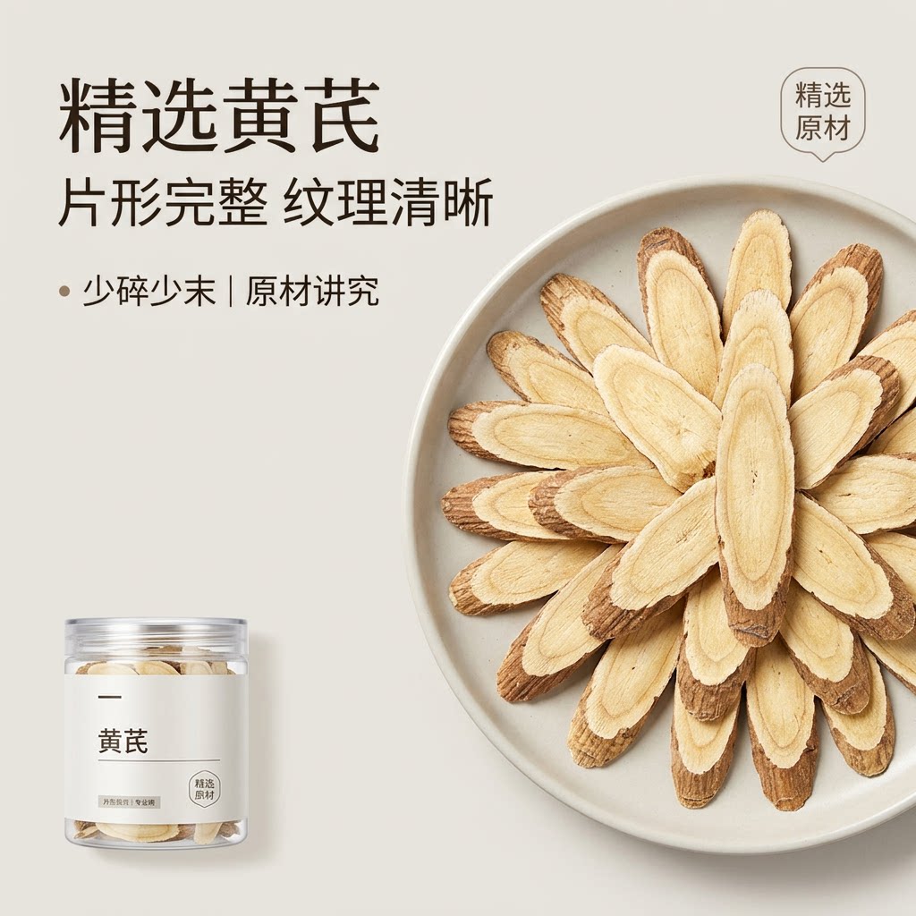 央妈推荐黄芪正宗中药材北芪片泡水的功效官方旗舰店正品甘肃黄氏