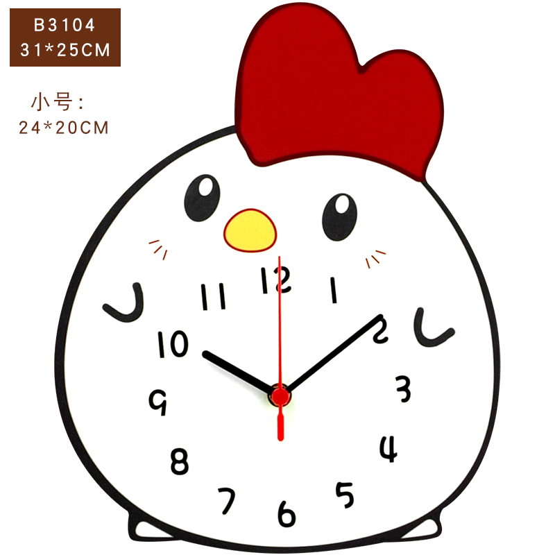2022新款卡通小l鸡表挂墙网红创意钟表挂钟客厅现代简约时尚时钟
