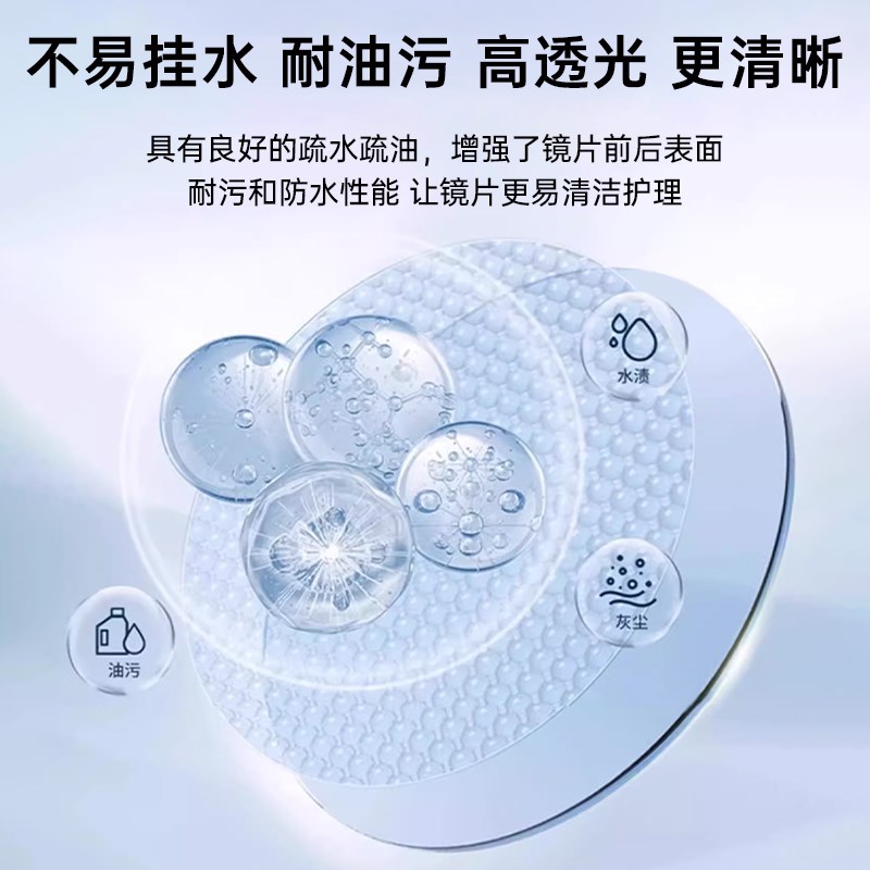 凯米镜片U6X防蓝光167度近视眼镜片非球面超薄174配镜定制