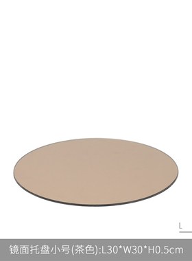 轻奢现代客厅镜面圆形托盘茶几收纳样板房间N会酒柜氛围感软装摆