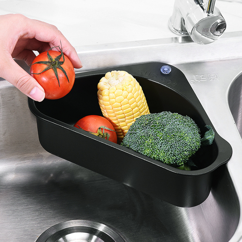 水槽沥水篮304不锈钢洗菜池盘剩菜过滤网厨房神器收纳架挂篮置物