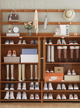 新款鞋容柜家用门口多大量鞋层架子入户玄关置柜靠墙物架GHI防尘