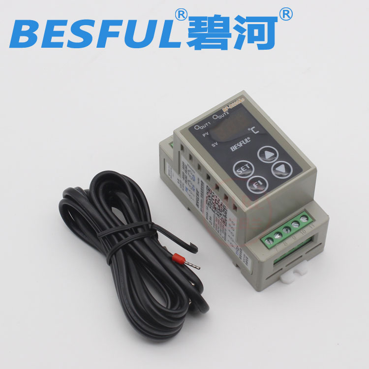 碧河BF-D220A+导轨式双路输出温度控制器 智能温控仪数显温控开关