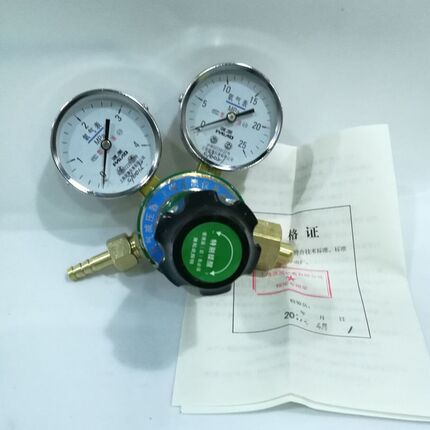 上海派奥YQY-08氧气减压阀氧气压力表4-25MPa氧气减压器焊接工程