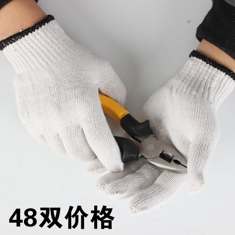 400g灯罩棉手套 劳保加厚耐磨棉线手套工作劳动棉纱手套工人干活