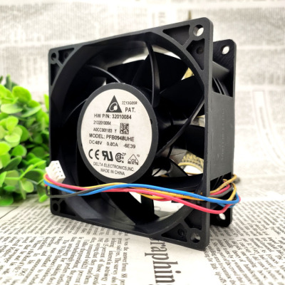 PFB0948UHE  台达 9CM 48V 0.80A 9038 四线调速 大风量散热风扇