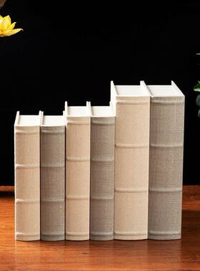 中国现代假书装饰人造书模型摄影道具书模型房书房书柜销售办公室