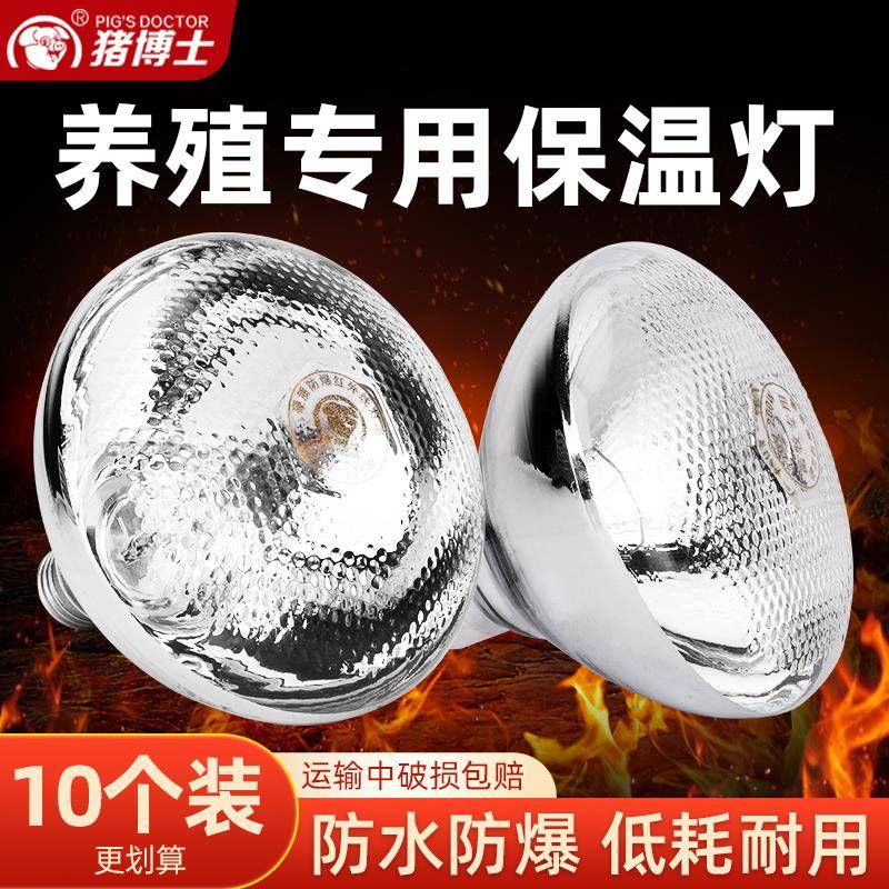 猪博士猪用保温灯养殖场专用保暖灯小鸡育雏加热灯仔猪兽取暖灯泡