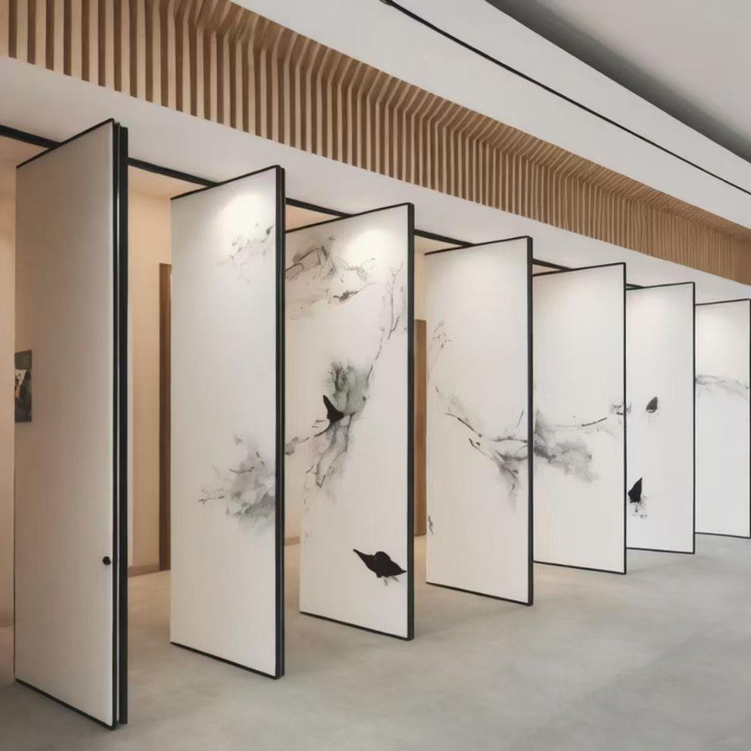 酒店活动隔断墙办公室隔音吊轮折叠屏风宴会厅饭店包厢移动隔断墙