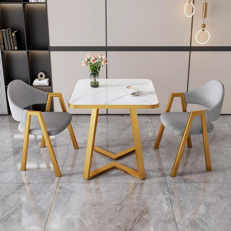 办公洽谈桌椅组合售楼处接待桌会客桌甜品店奶茶店咖啡厅家用餐桌