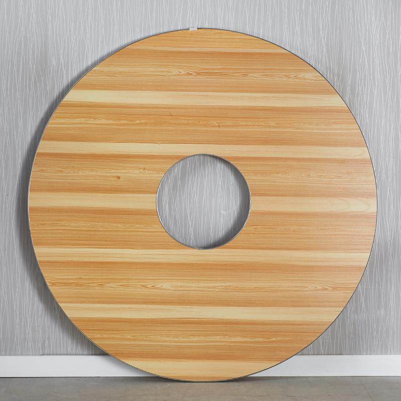 家用简易火锅桌韩式燃气灶火锅桌面饭店圆形不锈钢边电磁炉火锅桌