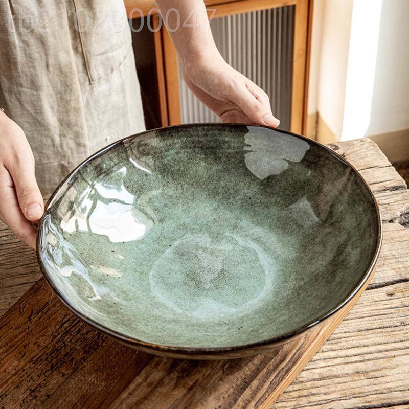 复古陶窑变AVH螺纹大大瓷号敞口汤碗酸菜鱼大水果盆龙虾果盘碗汤