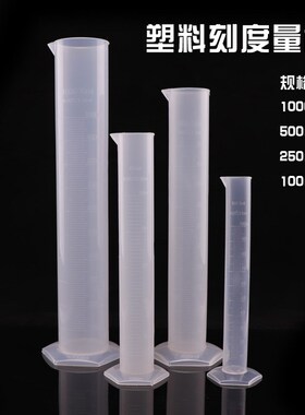 pp塑料带刻度量筒100/250/500/1000ml毫升厨房刻度杯量杯包邮
