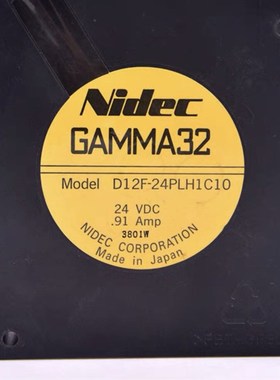 Nidec 12CM 12032 24V0.91A D12F-24PLH1C10大风力变频器涡轮风扇
