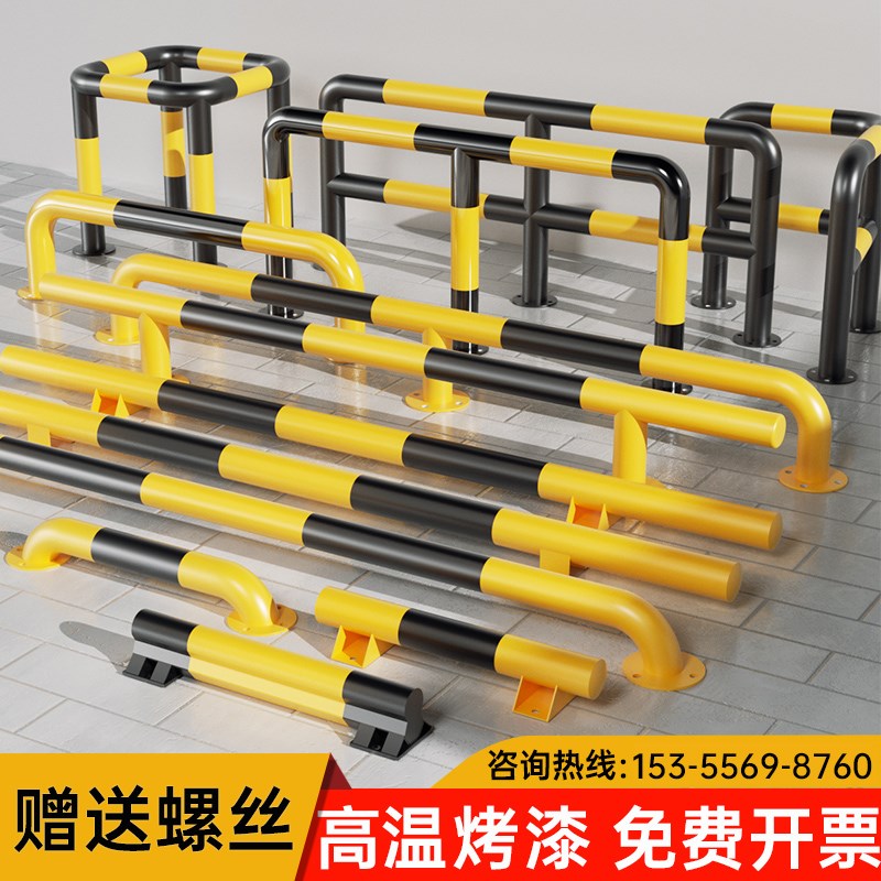 u型防撞护栏车间停车位地桩m挡车桩隔离防护栏杆钢管挡车器防撞柱