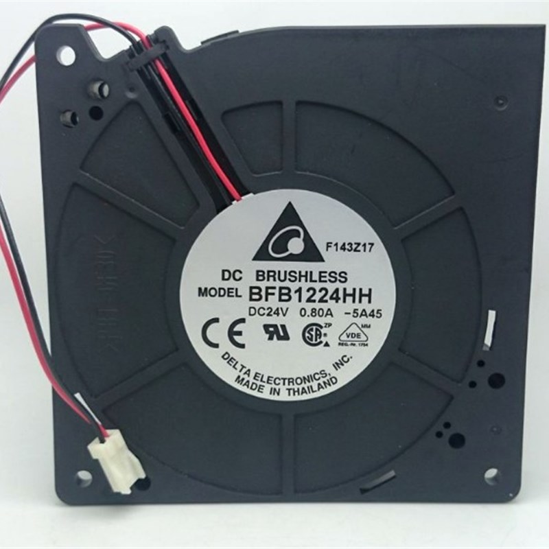 台达 12CM 12032 涡轮离心风扇 24V0.80A 双滚珠鼓风机 BFB1224HH