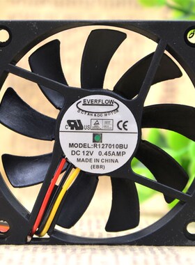 EVERFLOW R127010BU 12V 0.45A 7CM 7010 大风量 静音 散热风扇