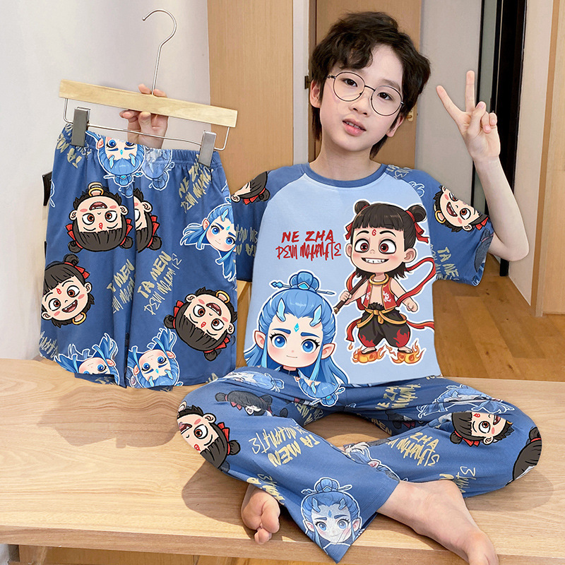 儿童睡衣莫代尔薄款家居服套装