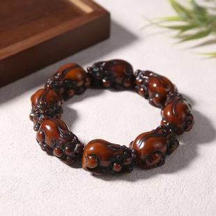 復(fù)古做舊貔貅手鏈貔貅文玩手串手持念珠男款 手串 下單立減50