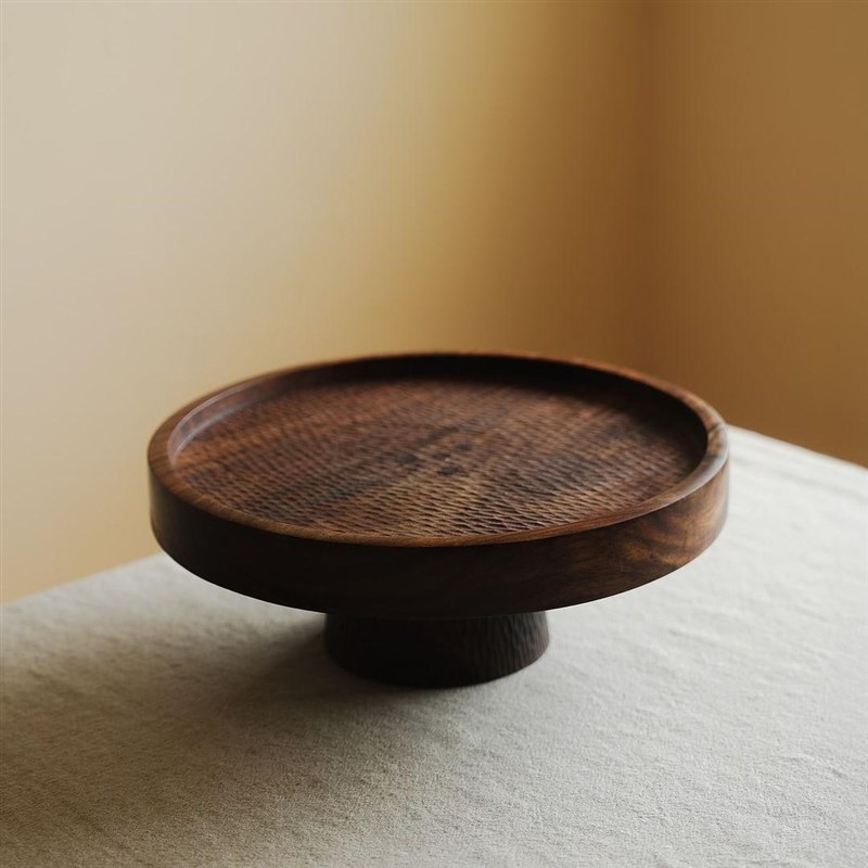 久伴托盘茶盘水果盘餐盘浮雕手工桌面客厅家用装饰U咖啡高级感日