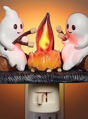 Ghost Campfire Flickering Nightlight幽灵插座小夜灯摆件