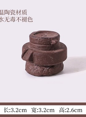 苔藓多肉a微景观造景鱼缸小摆件盆景假山圆塔石墨水井小船装饰品