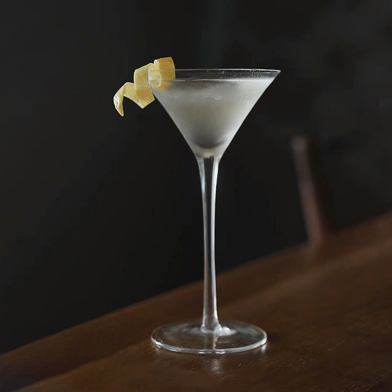 酒吧调酒杯鸡尾酒杯水晶玻璃高y脚杯150ml马天尼杯饮品杯香槟杯子