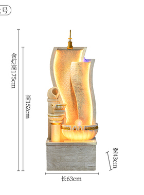 欧式流水喷泉客厅加湿器玄u关落地摆件招财室内轻奢循环水景观装