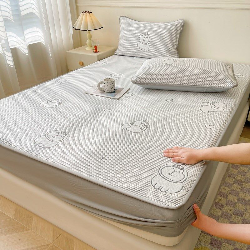 夏季冰豆豆凉席空调软席子冰丝凉席床单三件套夏天可水洗单人宿舍,床上用品,冰丝席,淘宝优惠券,粉丝福利购,淘宝优惠卷