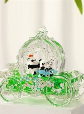 可爱熊猫减压油漏沙漏创意摆件情绪稳定桌面油滴计时器送儿童礼物